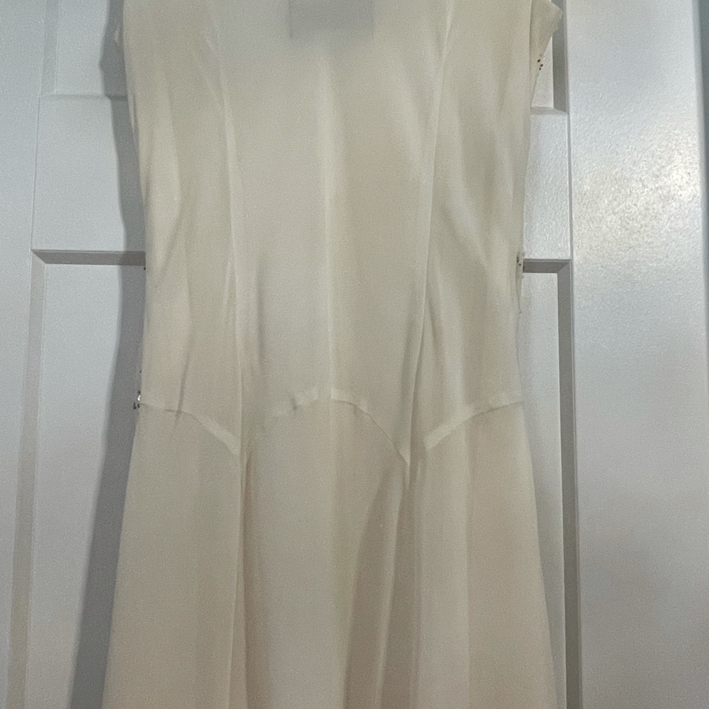 ALEX Evenings Ivory Beaded Sequin Accent Dress - Picture 9 of 13
